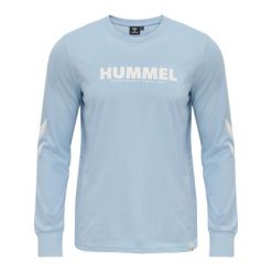 Koszulka z długim rękawem Hummel Legacy. Niebieskie koszulki sportowe Hummel, bez wzorów, bez ramiączek, do piłki ręcznej. Za 119.50 zł.