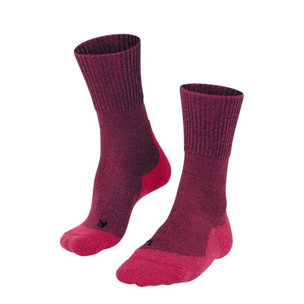 Skarpetki damskie Falke TK1 Adventure Wool. Czerwone skarpety Falke, bez wzorów, z materiału. Za 172.00 zł.