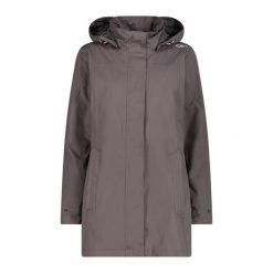 Płaszcz damski turystyczne CMP 39X6646. Zielone płaszcze CMP, xl, bez wzorów, z materiału, z kapturem. Za 338.90 zł.