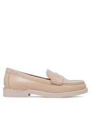 Gino Rossi Lordsy LUISA-112989 Beżowy. Brązowe lordsy Gino Rossi, bez wzorów, ze skóry, bez obcasa, bez zapięcia. Za 259.99 zł.