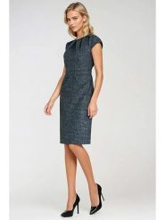 Nife Sukienka w kolorze czarno-granatowym rozmiar: 36. Czarne sukienki Nife, bez wzorów, bez kołnierzyka, bez ramiączek, midi. Za 139.87 zł.