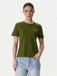 Vero Moda T-Shirt Paulina 10316991 Zielony Regular Fit. Zielone t-shirty Vero Moda, l, bez wzorów, z bawełny, bez kołnierzyka, bez ramiączek. Za 69.99 zł.