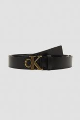 CALVIN KLEIN Czarny damski pasek cK, Rozmiar 75. Czarne paski Calvin Klein, bez wzorów. W wyprzedaży za 199.99 zł.