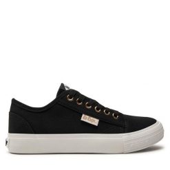 Tenisówki Lee Cooper. Czarne trampki Lee Cooper, bez wzorów, bez zapięcia. Za 119.99 zł.