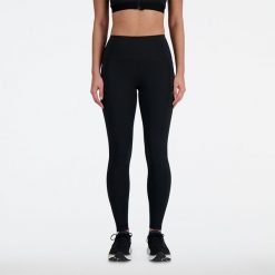 Legginsy damskie New Balance WP41275BK – czarne. Czarne legginsy New Balance, m, bez wzorów, z materiału, z podwyższonym stanem. Za 169.99 zł.