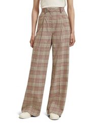Scotch & Soda Spodnie w kolorze zielono-jasnobrązowym rozmiar: W31/L32. Brązowe spodnie materiałowe Scotch & Soda, l, bez wzorów, z materiału, z podwyższonym stanem. Za 289.20 zł.