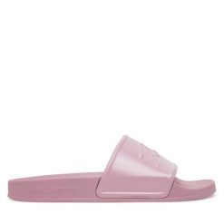 Klapki KARL LAGERFELD. Czerwone klapki KARL LAGERFELD, bez wzorów, bez obcasa. Za 259.99 zł.