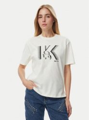 KARL LAGERFELD T-Shirt B4W17003 Kremowy Regular Fit. Białe t-shirty KARL LAGERFELD, s, bez wzorów, z bawełny, bez kołnierzyka, bez ramiączek. Za 219.99 zł.