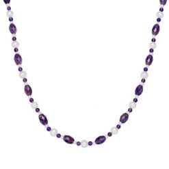 Valero Pearls Naszyjnik z pereł srebro wysokiej próby Ametyst Perła hodowlana słodkowodna srebrny Naszyjniki 1 ct Damski. Szare naszyjniki Valero Pearls, z ametystem, srebrne. Za 259.99 zł.