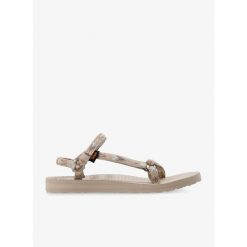 Sandały damskie Teva Original Universal Slim. Brązowe sandały Teva, bez wzorów, bez obcasa, bez zapięcia. Za 266.99 zł.