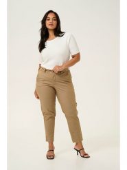 Kaffe Spodnie chino "Leana" w kolorze karmelowym rozmiar: 48. Brązowe spodnie materiałowe Kaffe, bez wzorów, z podwyższonym stanem. Za 208.99 zł.