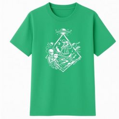 T-shirt hulajnoga Hello Human Starfall - Koszulka na hulajnogę wyczynowa Alien Scoot (zielona). Zielone bluzki AlienScoot, l, bez wzorów, z bawełny, bez kołnierzyka, bez ramiączek. Za 69.00 zł.