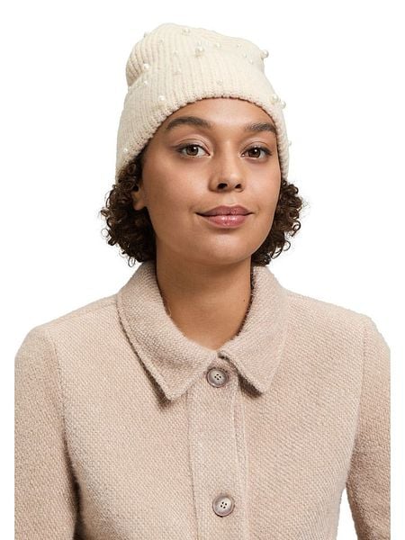 CARTOON Czapka beanie w kolorze kremowym rozmiar: onesize. Brązowe czapki Cartoon, bez wzorów, z materiału. Za 86.78 zł.