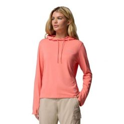 Bluza damska Columbia Sun Trek Hoodie. Brązowe bluzy Columbia, bez wzorów, bez kaptura. Za 208.50 zł.