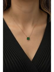 Heliophilia Srebrny naszyjnik z zawieszką - dł. 42 cm rozmiar: onesize. Zielone naszyjniki Heliophilia, z cyrkonią, srebrne. Za 69.99 zł.