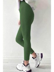 MADMEXT Legginsy w kolorze zielonym rozmiar: S. Zielone legginsy MADMEXT, s, bez wzorów, z podwyższonym stanem. Za 78.99 zł.