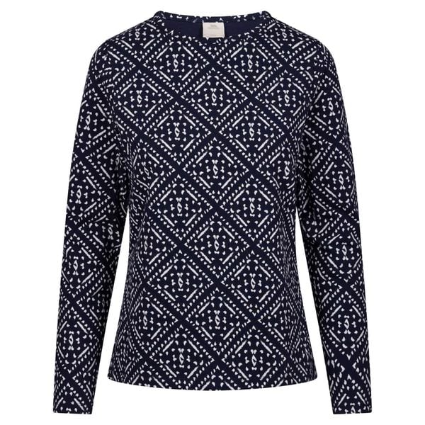 Wzorzysta Bluzka Z Długim Rękawem Dla Kobiet Daniela. Niebieskie bluzki Trespass, bez wzorów, sportowe, bez kołnierzyka, bez ramiączek. Za 108.99 zł.
