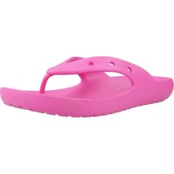 Klapki Crocs Model Classic Flip V2 Kolor Rose. Czerwone klapki Crocs, bez wzorów, z materiału, bez obcasa. Za 221.00 zł.