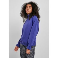 Bluza damska Urban Classics turtleneck crew (grandes tailles). Niebieskie bluzy Urban Classics, bez wzorów, bez kaptura. Za 244.50 zł.