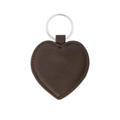 Brelok serce brązowe z okuciem w srebrnym kolorze. Brązowe torebki klasyczne Lilou, bez wzorów, ze skóry, z tłoczeniem, bez dodatków. Za 79.00 zł.