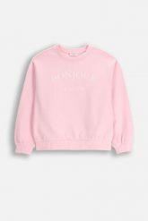 Bluza dresowa oversize. Czerwone bluzy COCCODRILLO, na jesień, uniwersalny, bez wzorów, z dresówki, bez kaptura. Za 59.90 zł.