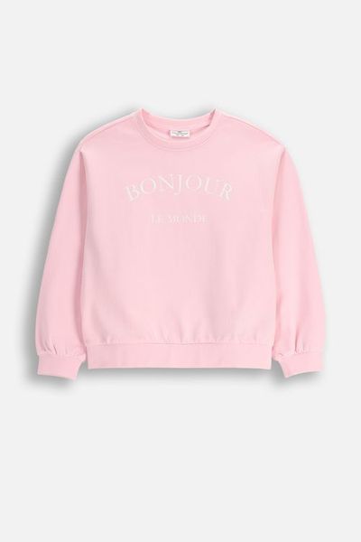 Bluza dresowa oversize. Czerwone bluzy COCCODRILLO, na jesień, uniwersalny, bez wzorów, z dresówki, bez kaptura. Za 59.90 zł.