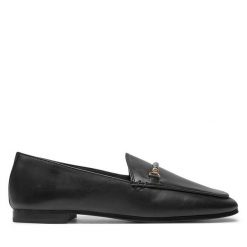 Lordsy Aldo. Czarne lordsy Aldo, bez wzorów, bez obcasa, bez zapięcia. Za 219.99 zł.