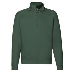 Bluza Unisex Premium Quarter Zip Raglan Dla Dorosłych. Niebieskie bluzy FRUIT OF THE LOOM, l, bez wzorów, z bawełny, z kapturem. Za 154.99 zł.
