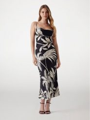 Guess Sukienka 172273 Czarny Classic Fit. Czarne sukienki Guess, na co dzień, l, z aplikacjami, bez kołnierzyka, bez ramiączek, proste. Za 619.99 zł.