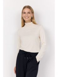 Soyaconcept Koszulka "Marica" w kolorze kremowym rozmiar: S. Brązowe bluzki Soyaconcept, s, bez wzorów, bez kołnierzyka, bez ramiączek. Za 124.95 zł.