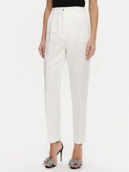 Dolce&Gabbana Spodnie materiałowe FTAM2T FJTBV Biały Regular Fit. Białe spodnie materiałowe Dolce&Gabbana, bez wzorów, z materiału. Za 3,479.00 zł.