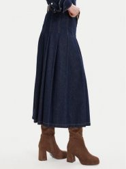 DeeZee Kozaki CEO-WS22392-07 Brązowy. Brązowe kozaki DeeZee, z materiału, bez obcasa, na słupku, bez zapięcia. Za 219.99 zł.
