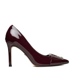 Szpilki Nine West. Czerwone szpilki Nine West, bez wzorów, bez obcasa, na szpilce, bez zapięcia. Za 249.99 zł.