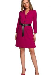 Stylove Sukienka w kolorze różowym rozmiar: XXL. Różowe sukienki Stylove, xxl, bez wzorów, bez kołnierzyka, bez ramiączek, mini. Za 193.70 zł.