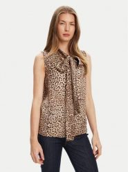 Marciano Guess Bluzka 5YGH12 7298A Brązowy Regular Fit. Brązowe bluzki Marciano Guess, z aplikacjami, z wiskozy, bez kołnierzyka, bez ramiączek. Za 619.99 zł.
