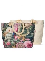 Hip Torba plażowa "Palay" w kolorze jasnoróżowo-zielonym - 60 x 43 cm rozmiar: 43x60 cm. Różowe torby na ramię Hip, bez wzorów, ze lnu, na ramię, bez dodatków. Za 39.99 zł.