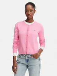 Tommy Jeans Kardigan DW0DW20976 Różowy Regular Fit. Czerwone kardigany Tommy Jeans, s, bez wzorów, z bawełny. Za 369.99 zł.