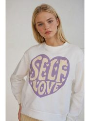 Monki Bluza w kolorze białym rozmiar: S. Białe bluzy Monki, s, bez wzorów, bez kaptura. Za 57.20 zł.