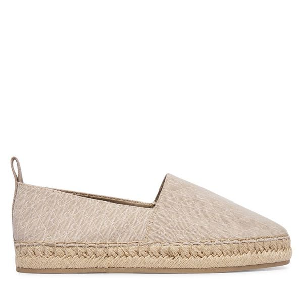 Espadryle Calvin Klein. Brązowe espadryle Calvin Klein, bez wzorów, bez obcasa, bez zapięcia. Za 359.99 zł.
