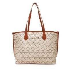 Torebka Valentino. Białe shopper Valentino, bez wzorów, bez dodatków. Za 369.99 zł.