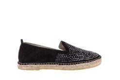 Espadryle Bayla-115 107601 Serraje Negro, Czarny, Skóra naturalna - 38. Czarne espadryle Bayla, bez wzorów, z materiału, bez obcasa, bez zapięcia. W wyprzedaży za 62.10 zł.
