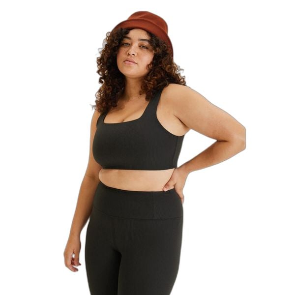 Biustonosz dla kobiet Girlfriend Collective Rib Tommy. Czarne bielizna sportowa GIRLFRIEND COLLECTIVE, m, bez wzorów. Za 272.00 zł.