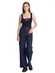 Vive Maria Top "Meadow Kiss" w kolorze czarnym rozmiar: S. Czarne topy Vive Maria, s, bez wzorów, z koronki, bez kołnierzyka, bez ramiączek. Za 66.00 zł.