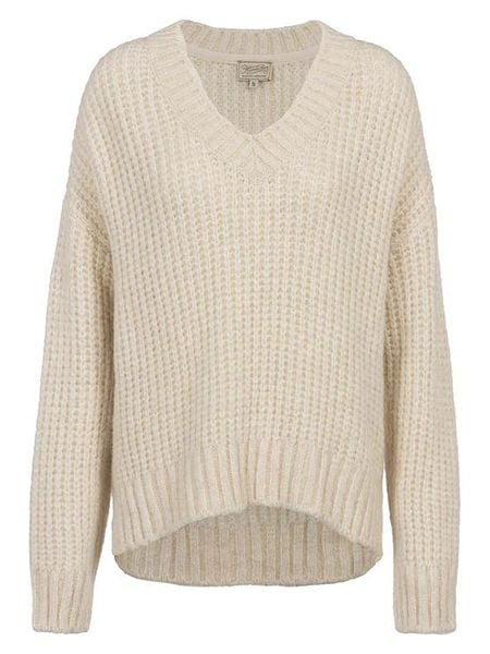 Herrlicher Sweter "Lottina" w kolorze beżowym rozmiar: XS. Brązowe swetry Herrlicher, xs, bez wzorów, bez ramiączek. Za 169.95 zł.