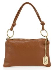 Anna Morellini Skórzana torebka "Erenza" w kolorze jasnobrązowym - 25,5 x 16 x 2 cm rozmiar: onesize. Brązowe torby na ramię Anna Morellini, bez wzorów, z materiału, na ramię, bez dodatków. Za 130.99 zł.