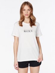 Roxy T-Shirt Noon Ocean ERJZT05490 Biały Regular Fit. Białe t-shirty Roxy, xs, bez wzorów, z bawełny, bez kołnierzyka, bez ramiączek. Za 49.99 zł.
