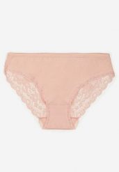 Różowe Majtki Figi z Koronkowymi Wstawkami Amiora. Czerwone figi Renee, l, bez wzorów, z bawełny. Za 9.99 zł.