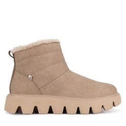 Trzewiki Rieker Revolution Lifestyle. Brązowe botki Rieker Revolution Lifestyle, bez wzorów, bez obcasa, na płaskiej podeszwie, bez zapięcia. Za 375.00 zł.