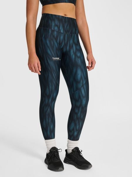 Damskie legginsy Hummel AOP Hiit Intensity. Niebieskie legginsy Hummel, xs, bez wzorów, z materiału. Za 211.00 zł.