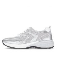 Gabor Skórzane sneakersy w kolorze srebrnym rozmiar: 39. Szare trampki Gabor, bez wzorów, z materiału, bez zapięcia. Za 245.38 zł.